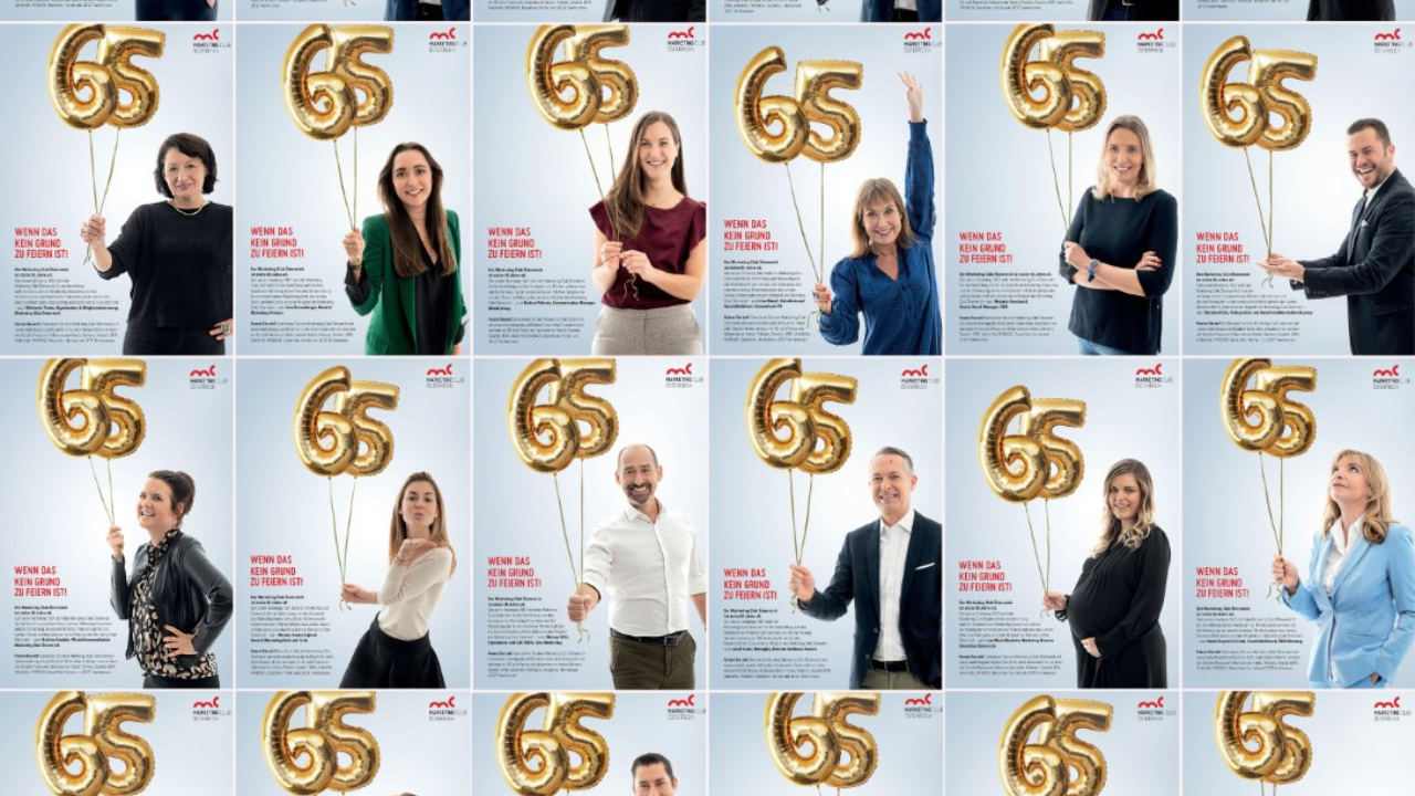 Um den 65. Geburtstag des Marketing Club Österreich gebührend zu feiern, hat die Kommunikationsagentur MOMENTUM Wien eine Kampagne konzipiert, in deren Rahmen 30 Mitglieder dem Marketing Club Österreich im gesamten Jahr 2022 in Fachmedien sowie in Digital-OOH-Netzwerken und auf marketingclub.at gratulieren.