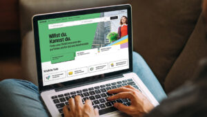 Startseite von karriere.at mit neuem Markenauftritt