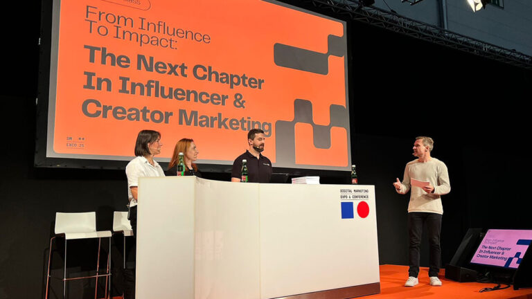 Jean-Paul Daniel (Lucky Shareman), Hannah Schmidt (medialabel), Christin Schaffarzick (la red) und Philipp Hagl (InfluenceMe): „Influencer Marketing professionalisiert sich – Standards und neue KPIs sind der Schlüssel zur Zukunft.“