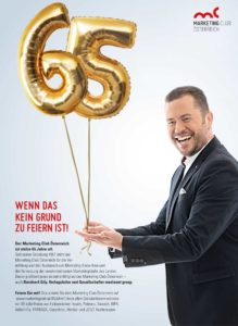 Um den 65. Geburtstag des Marketing Club Österreich gebührend zu feiern, hat die Kommunikationsagentur MOMENTUM Wien eine Kampagne konzipiert, in deren Rahmen knapp 30 Mitglieder dem Marketing Club Österreich ab Anfang Mai 2022 in Fachmedien sowie in Digital-OOH-Netzwerken von Goldbach und ÖBB gratulieren.