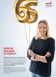 Um den 65. Geburtstag des Marketing Club Österreich gebührend zu feiern, hat die Kommunikationsagentur MOMENTUM Wien eine Kampagne konzipiert, in deren Rahmen knapp 30 Mitglieder dem Marketing Club Österreich ab Anfang Mai 2022 in Fachmedien sowie in Digital-OOH-Netzwerken von Goldbach und ÖBB gratulieren.